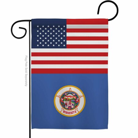 GUARDERIA 13 x 18.5 in. USA Minnesota American State Vertical Garden Flag with Double-Sided GU3920229